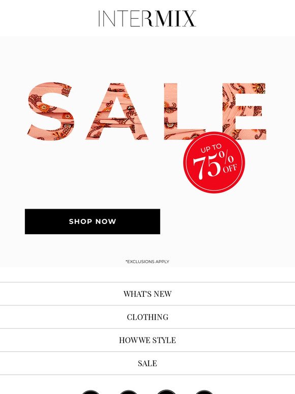 Enjoy Up To 75% Off