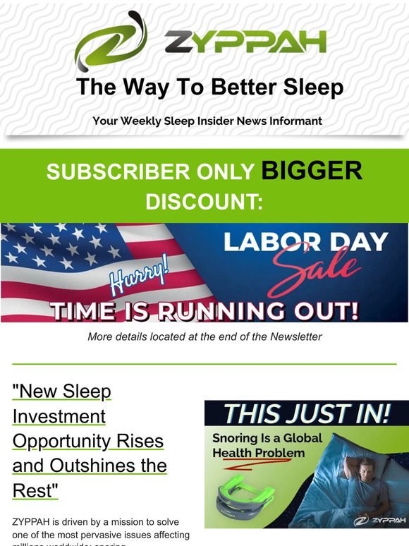 Zyppah’s Better Sleep, Weekly Newsletter