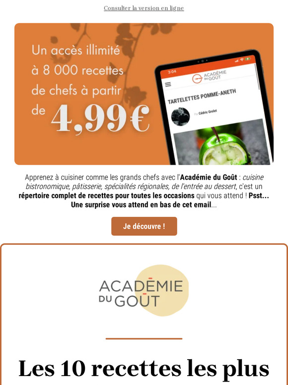La recette préférée de nos abonnés en août