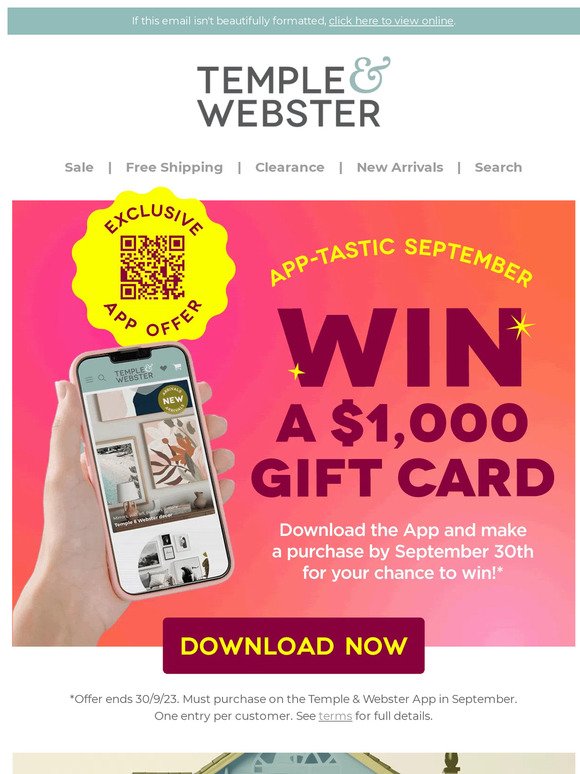 📲 Win a $1,000 gift card