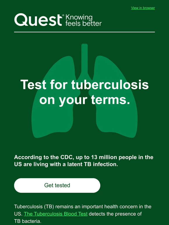 Quest (Lab Testing) Tuberculosis is still common in the US Milled