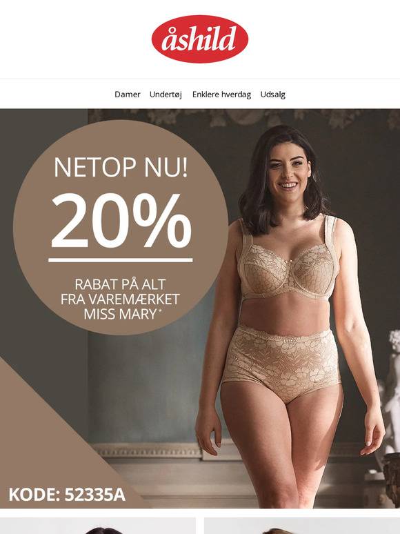 Netop nu! 20% rabat på alt fra varemærket Miss Mary✨