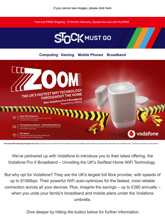 Stock Must Go Switch To Full Fibre, The UK's Most Reliable Broadband Technology. Milled