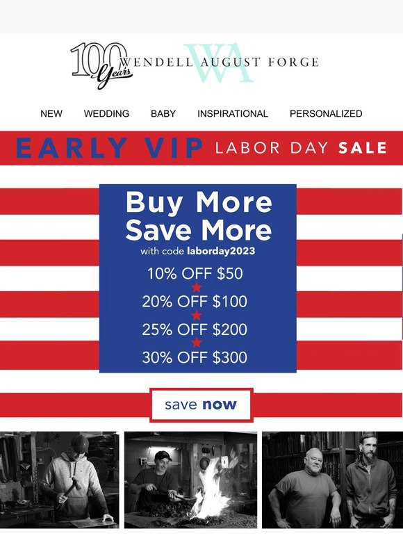 EARLY VIP SAVINGS ❤️💙 Up to 30% Off!