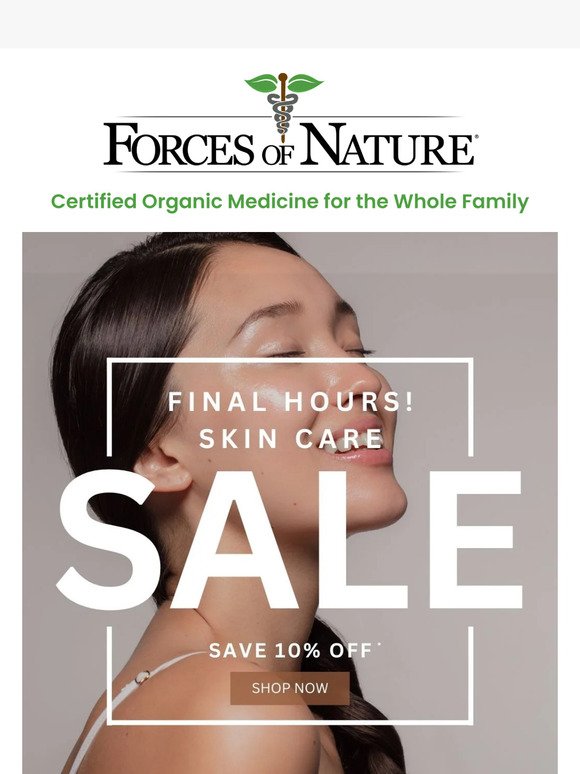 Final Hours to Save 10% OFF Skin Care