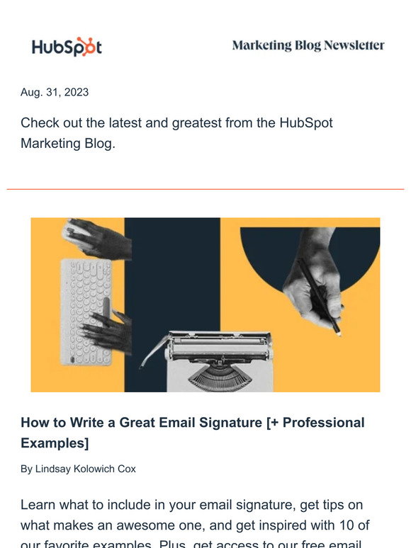 HubSpot: How to Write a Great Email Signature [+ Professional Examples ...