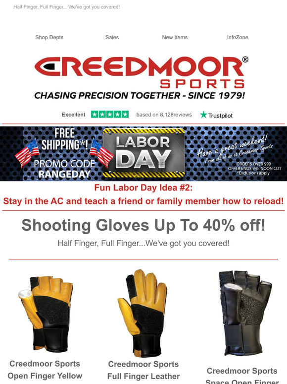 Shooting Gloves Up To 40% Off and Free Shipping $99+!