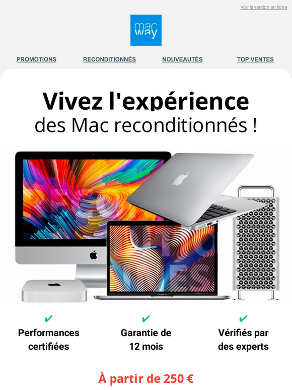 MacBook, Mac Pro, iMac... Deuxième vie, première classe