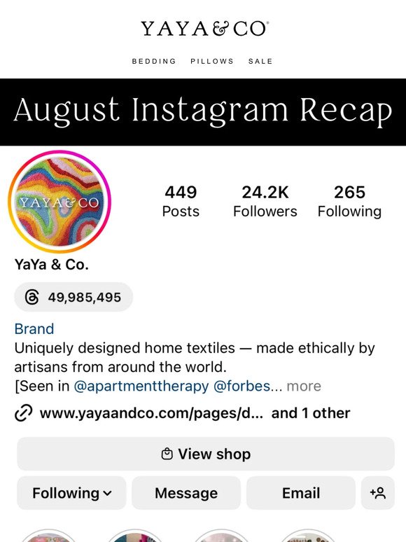 August Instagram Recap 📸