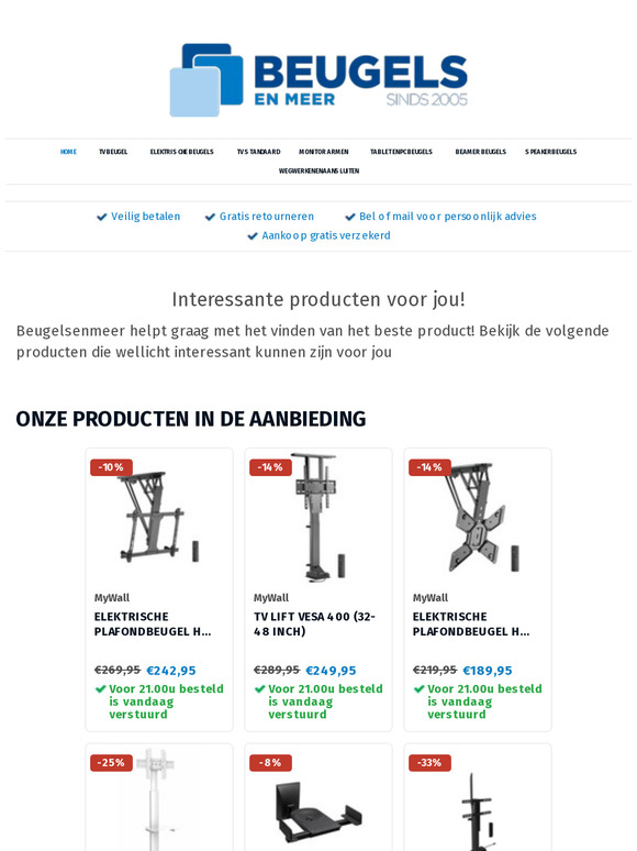 Bekijk de meest interessante producten op Beugelsenmeer