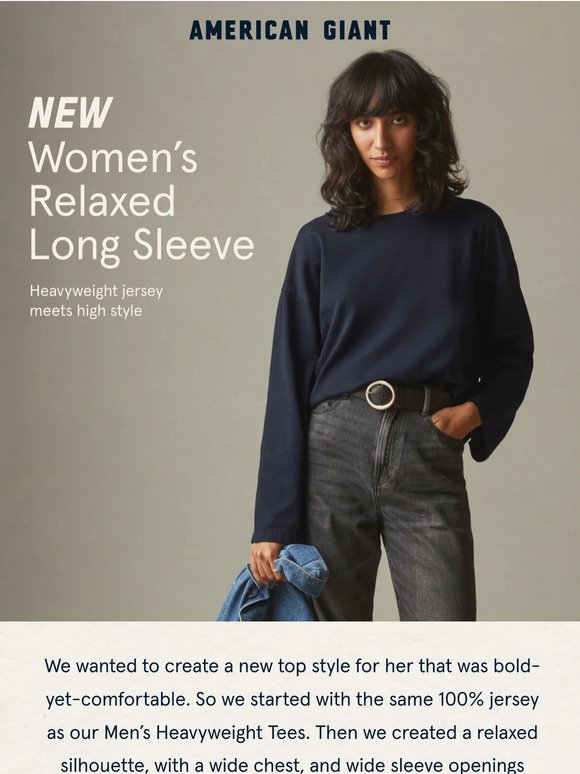 Introducing The Women’s Relaxed Long Sleeve