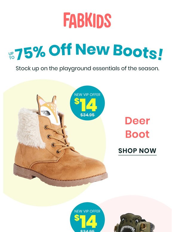 Alert! Up to 75% OFF new boots!