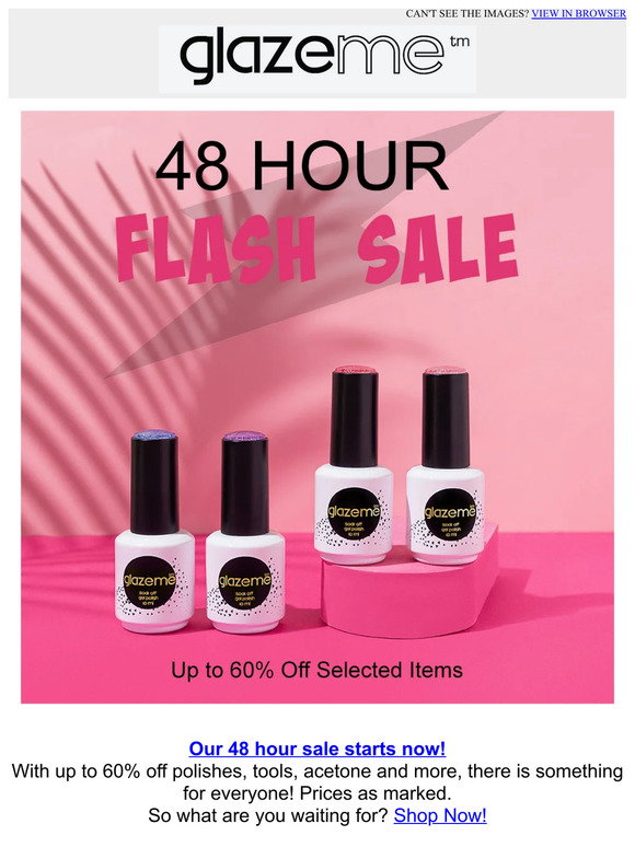 GlazeMe Gel Nail Polish Australia FLASH DEALS Only 48 Hours Milled