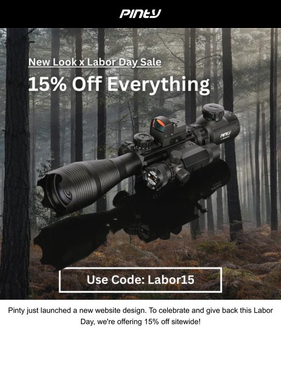15% Off! Our New Website Design Meets Labor Day Sale!