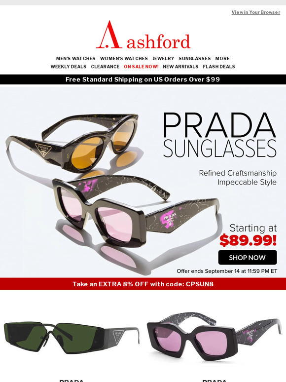 PRADA Eyewear on Sale Now