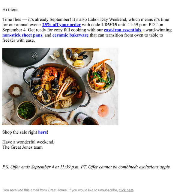 Prep for fall with 25% off
