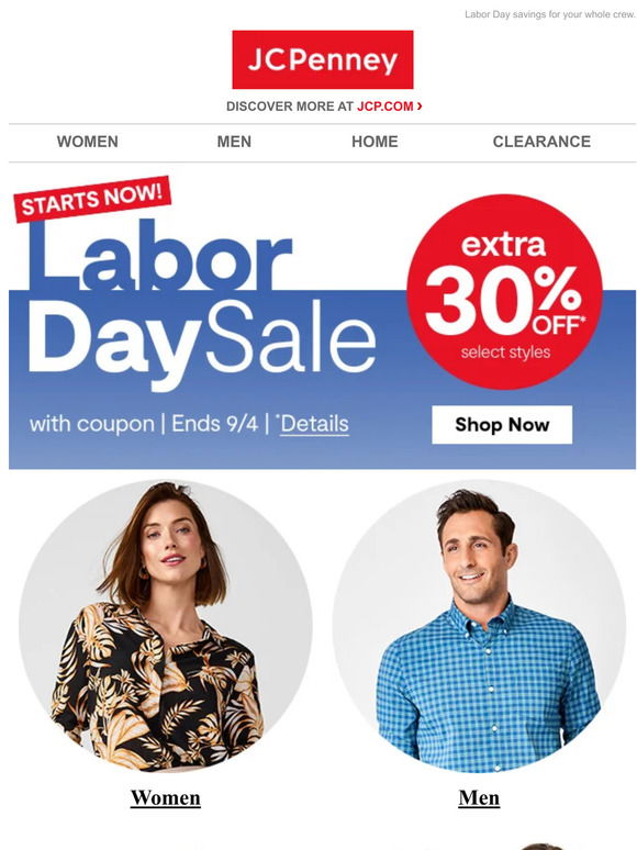 JCPenney email screenshots