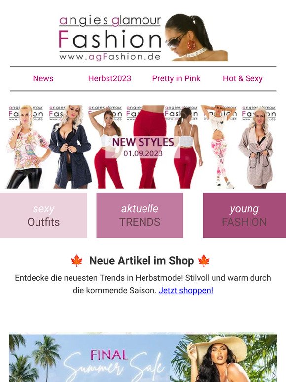 agFashion.de: 🍁 Neue Artikel im Shop 🍂 Wir starten in die Herbstsaison 2023