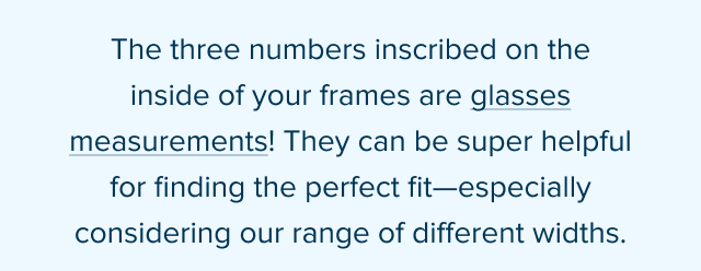 glasses measurements