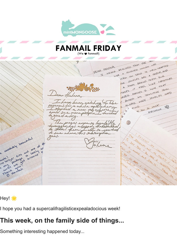 [Fanmail Friday] It's Christmas in July... Well, August. 🎄