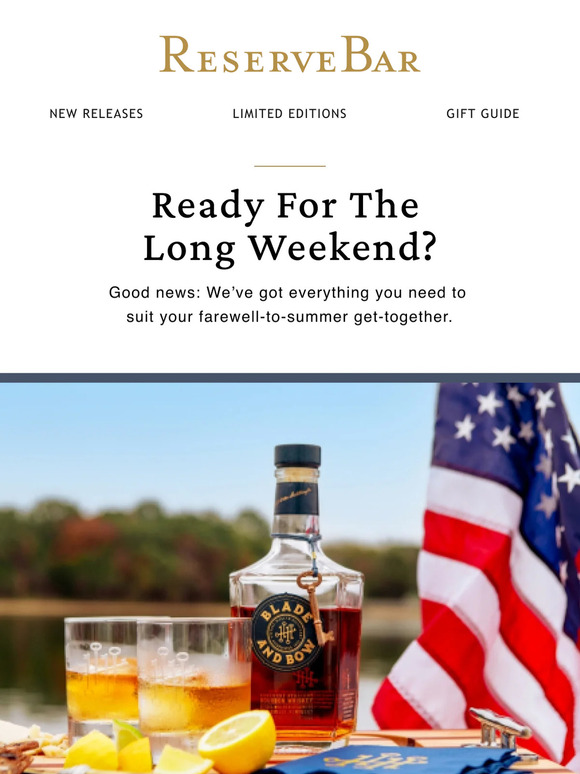 ReserveBar: Hello, 3-Day Weekend + $15 OFF Inside | Milled