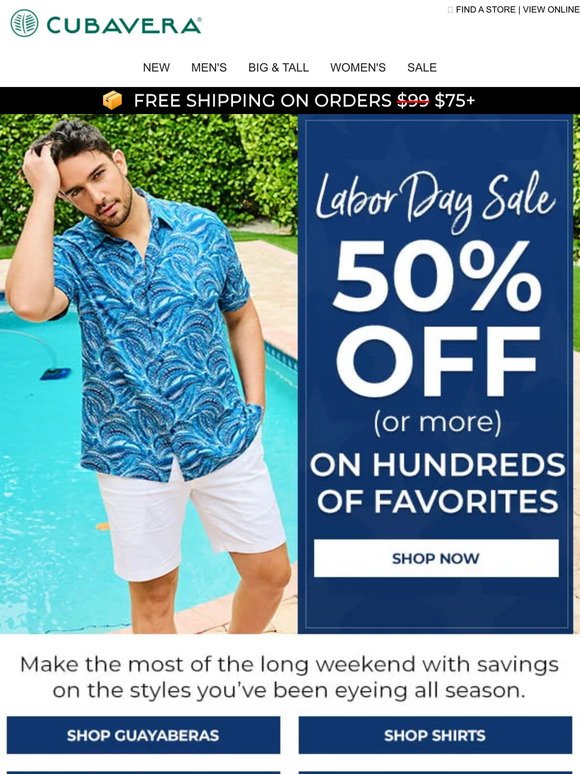 50% Off (Or More) To Start the Long Weekend 🎉