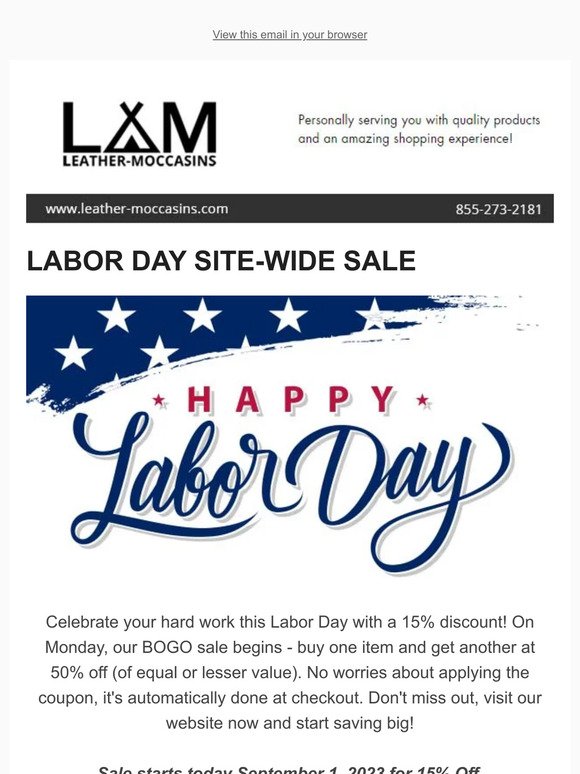 🤩 Get 15% OFF Labor Day + a special surprise on Monday!