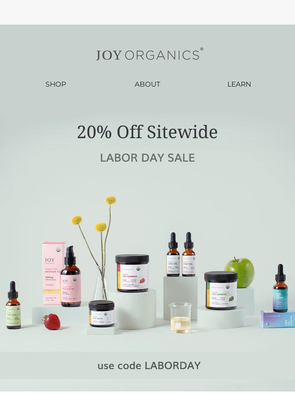 20% Off Sitewide—Labor Day Sale