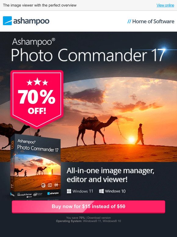All-in-one image manager, editor and viewer - Photo Commander 17