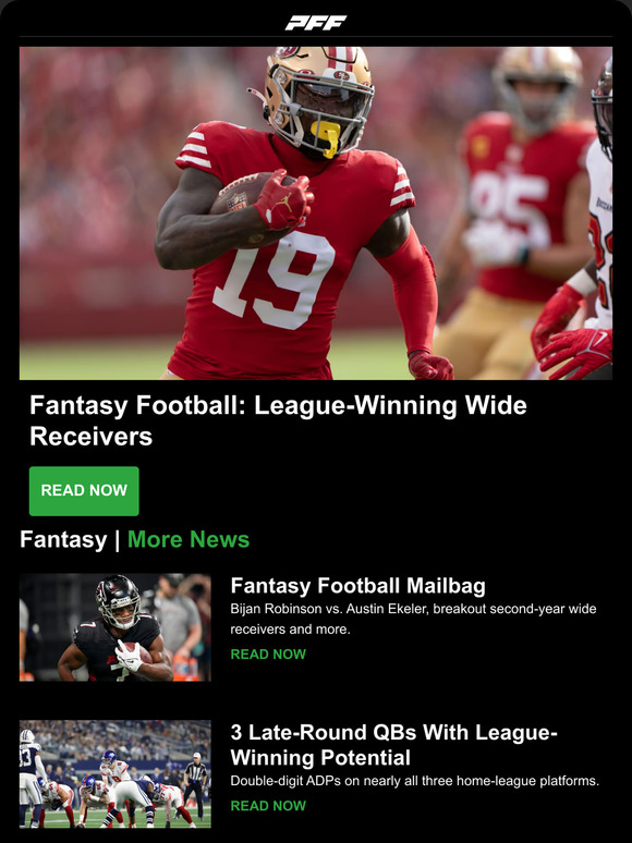 Dominate your fantasy football league with the new PFF+ fantasy football  draft guide, Fantasy Football News, Rankings and Projections