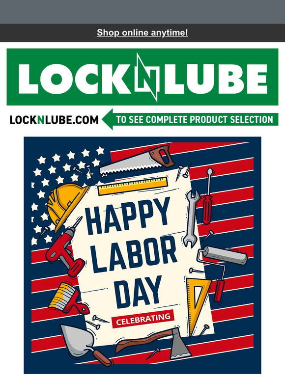 The LockNLube office will be closed on Monday, Sept. 4, 2023