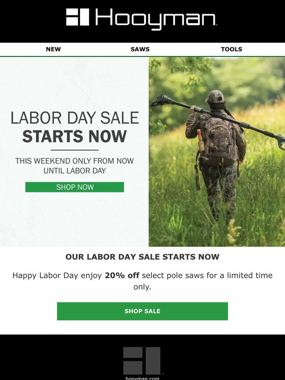 Our Labor Day Sale Starts Now!