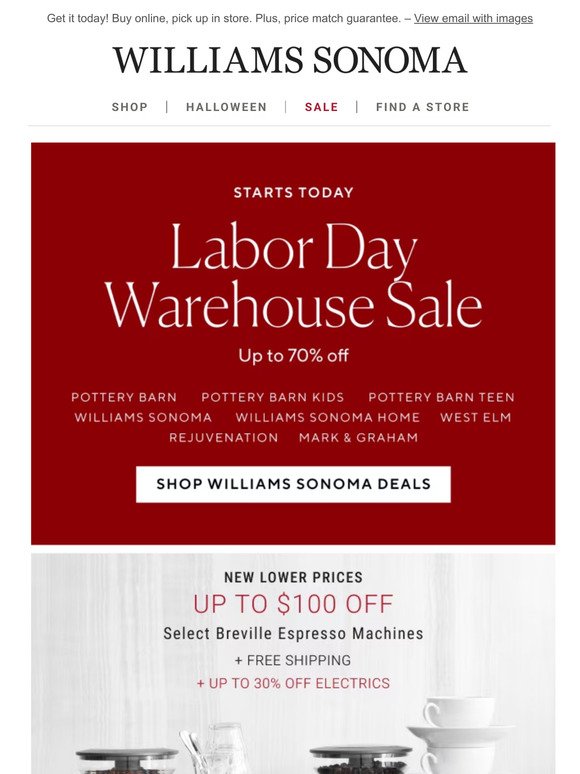 LABOR DAY WAREHOUSE SALE STARTS NOW ‼️