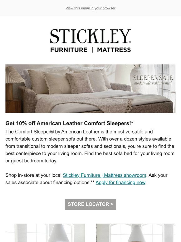 The American Leather Comfort Sleeper Sale starts today!