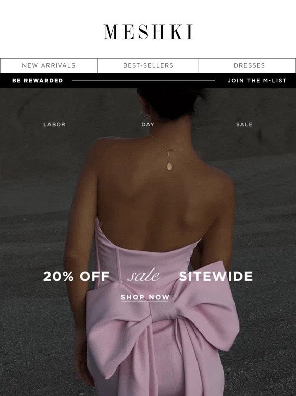 20% OFF SITEWIDE