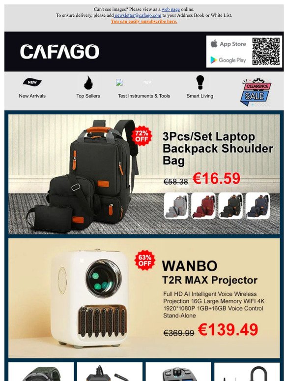Last Wave Back to School Sale | New Tablet Arrival €85.99, Hot Causal Backpack €16.59, Check more>>