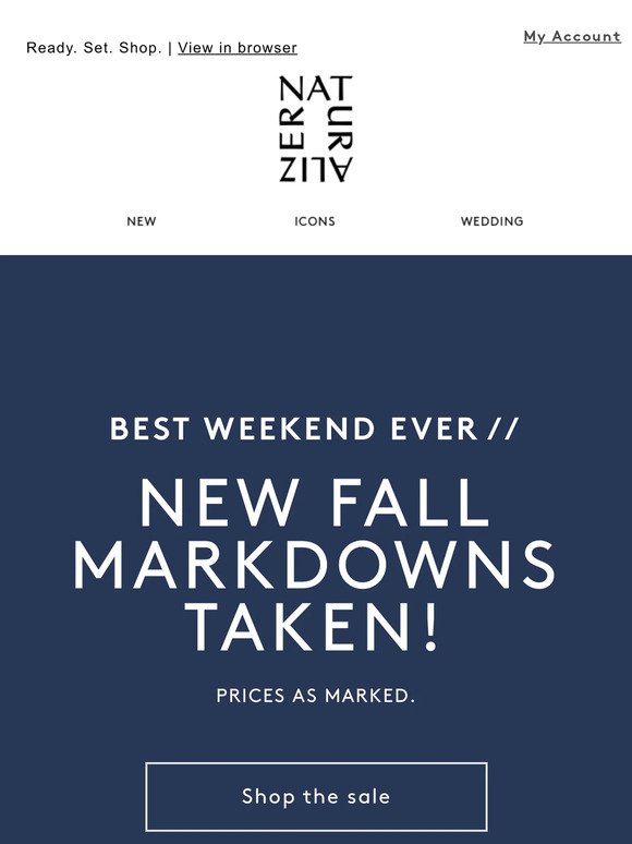 This weekend only: NEW fall styles, NEW price drops!