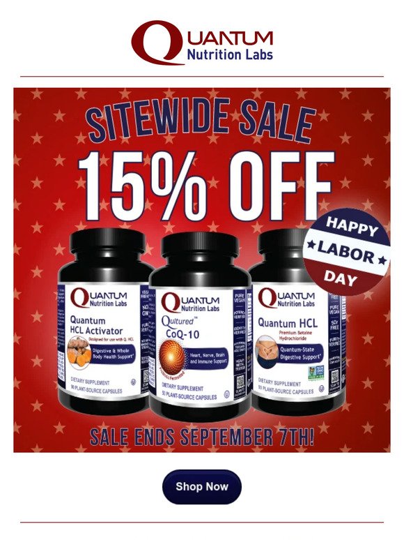 🎉 Labor Day Sale 🎉 Save on ALL supplements!