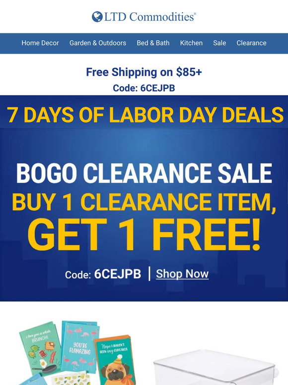 LTD Commodities Twice The Savings Buy 1 Get 1 Free On Clearance Milled