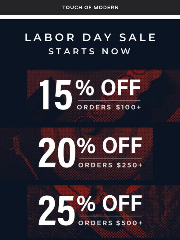 Up to 25% Off Sitewide 😎 Labor Day Sale Starts Now