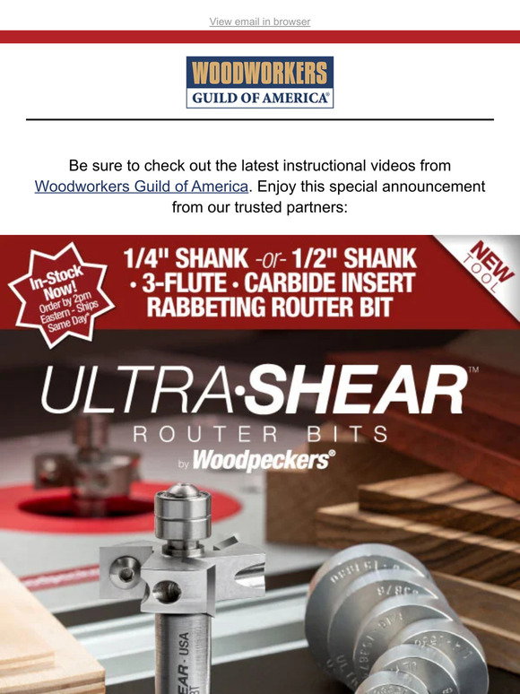 Shear Feature Insert Woodworkers Guild of America: NEW TOOL ALERT: Ultra∙Shear 1/4