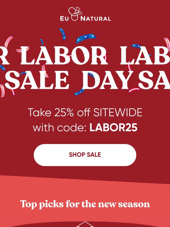 Labor Day Sale starts NOW!
