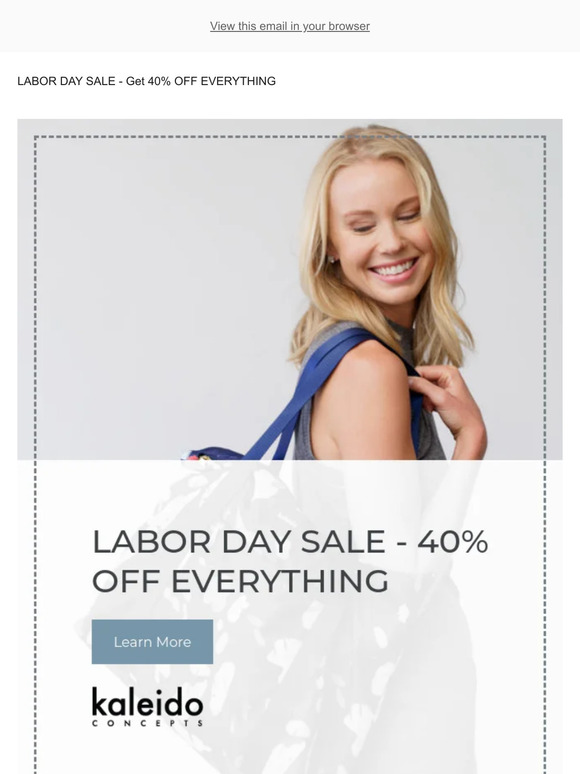 You Earned 40% OFF! Labor Day Sale