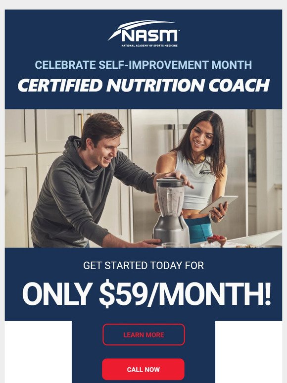 Celebrate Self-Improvement Month by Becoming a Certified Nutrition Coach! 🍎