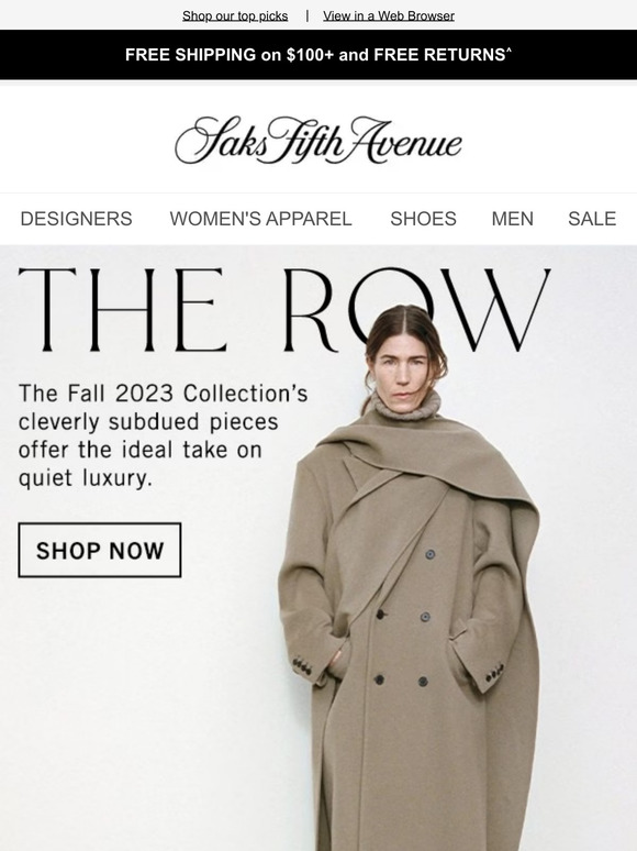 Saks Fifth Avenu The Row’s Fall 2023 Collection is a master class in