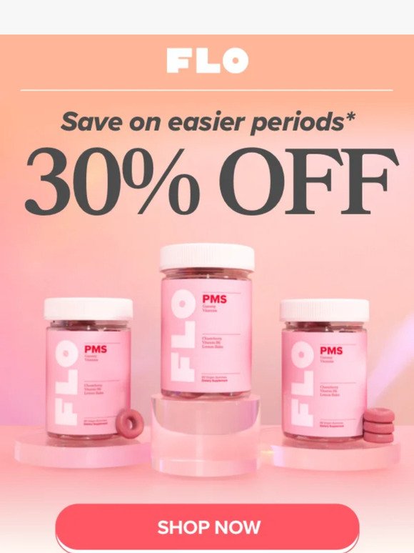 30% OFF easier periods