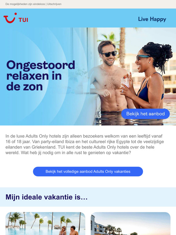 Adults Only, dát is vakantie