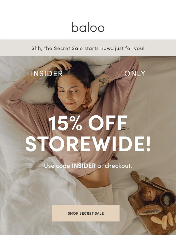 INSIDER ONLY SECRET SALE