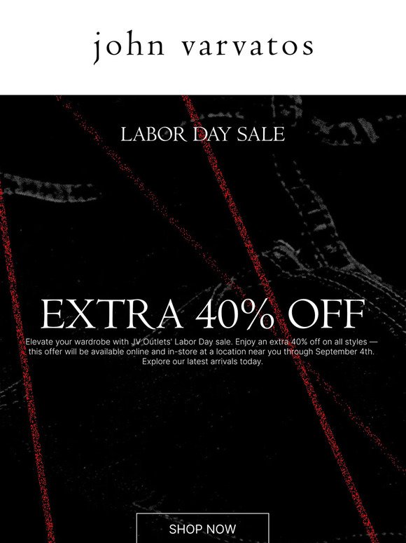 Outlet sale | Now an extra 40% off