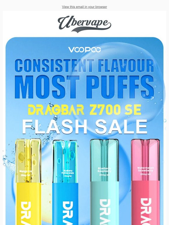 FLASH SALE: Voopoo Dragbar's just £1.49